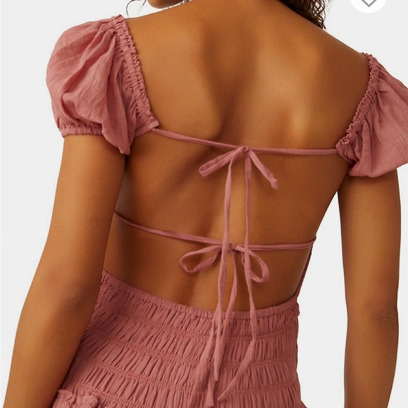 Free people feeling bonita midi rose dress medium - Picture 2 of 9